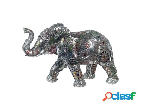 Brillante Elefante Plateado Mandala Figuras Africanas Y