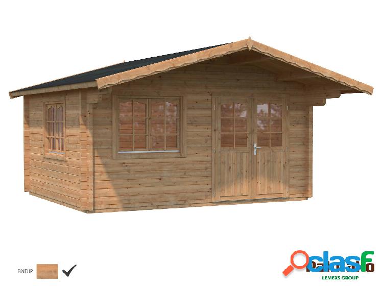 Cabaña de madera Palmako Helena 15.1m2 Marrón