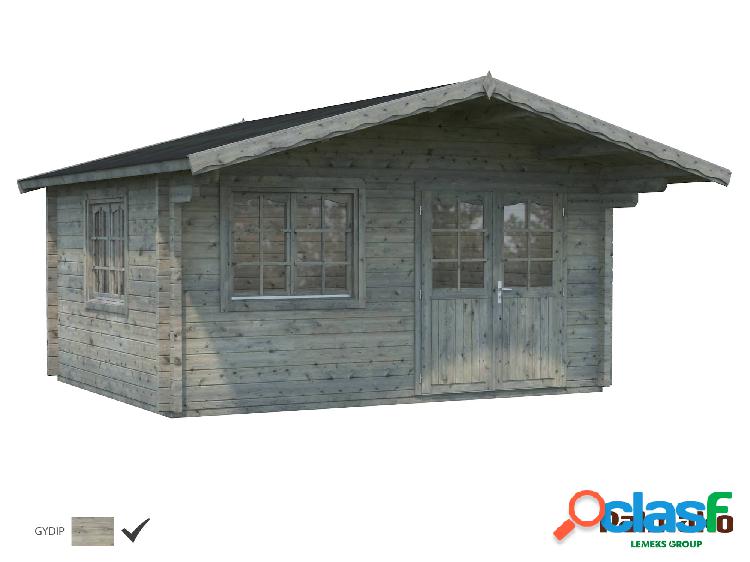 Cabaña de madera Palmako Helena 18.6m2 Gris