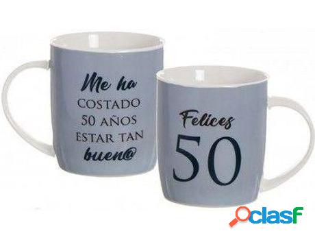 Café HOGAR Y MÁS Cumpleaño Azúl (8.3 cm- porcelana)
