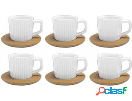 Café HOGAR Y MÁS Juego De Natura Blanco Moderno (Bambú)