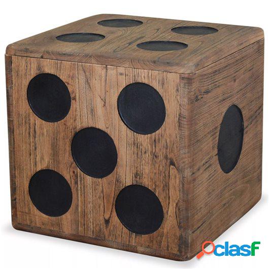 Caja de almacenamiento madera mindi 40x40x40 cm diseño de