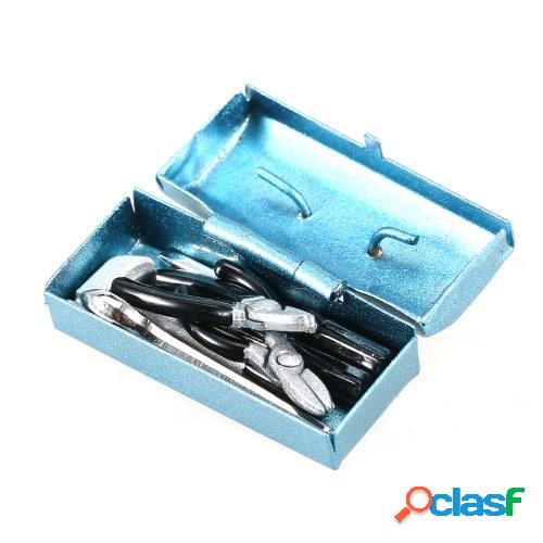 Caja de herramientas de metal 6 piezas Mini herramientas de