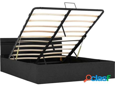 Cama LED Hidráulica con Almacenamiento VIDAXL 285603 (Gris