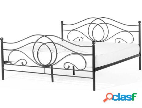 Cama Lyra (Negro - Metal -209x162x107 cm)