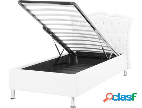 Cama Metz (Blanco - Piel Sintética -217x126x102 cm)
