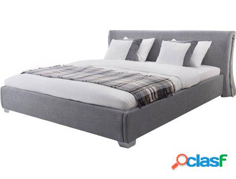 Cama Tapizada Paris (Gris - Poliéster -228x175x83 cm)
