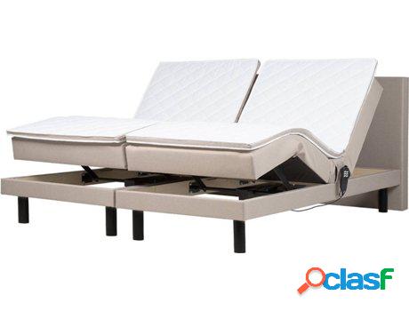 Cama de Matrimonio Eléctrica Earl (Beije - Poliéster