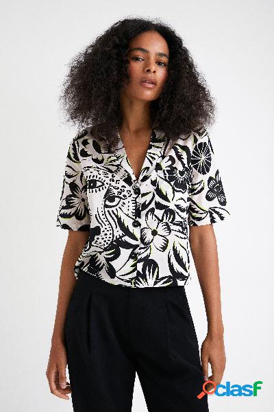 Camisa cropped jungla