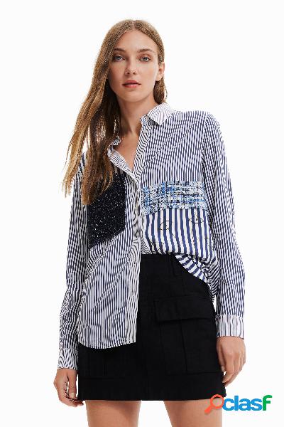 Camisa parches tweed