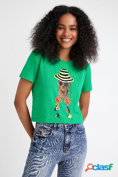 Camiseta cropped arty