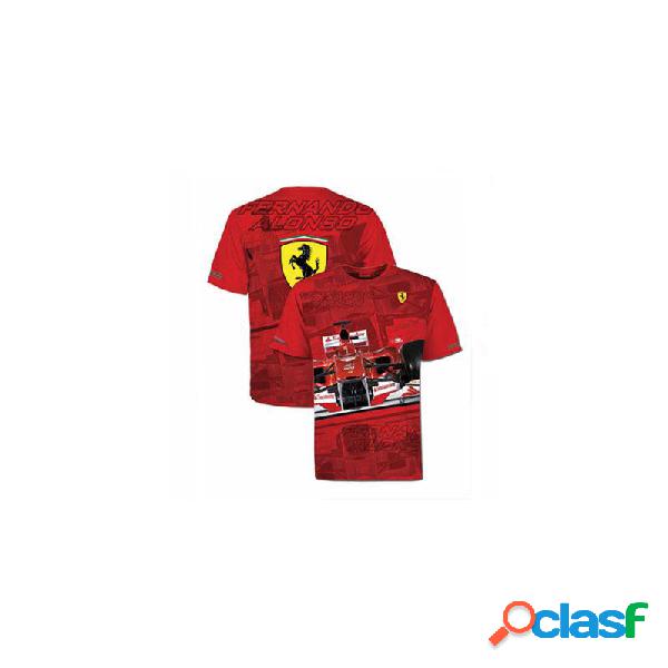 Camiseta hombre Ferrari Fernando Alonso casco rojo tallas S