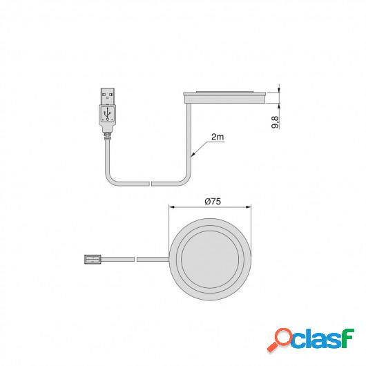 Cargador inalámbrico oculto para móviles Airless, D. 75