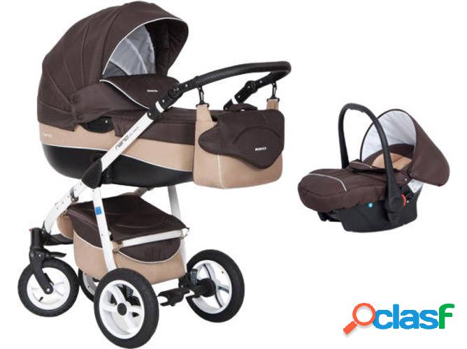 Carrito de Bebé Individual RIKO Nano + Carlo Chocolate