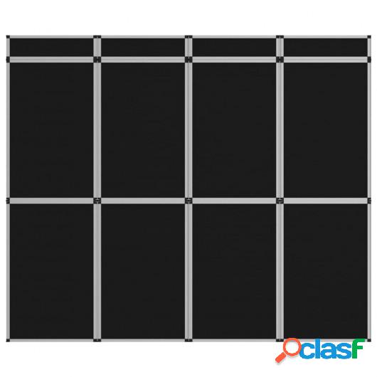 Cartelera de exposición plegable 8 paneles negro