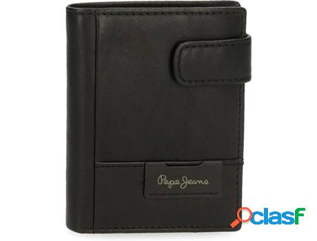 Cartera PEPE JEANS Jackson con Monedero Piel Hombre (Negro)
