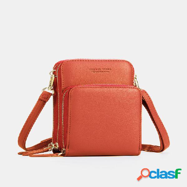 Carteras de mano de piel sintética para mujer Bolsa Tarjeta