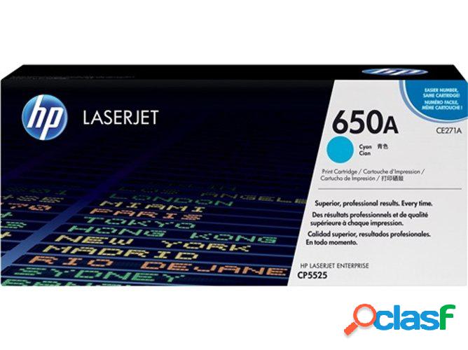 Cartucho de tóner original LaserJet HP 650A cian para