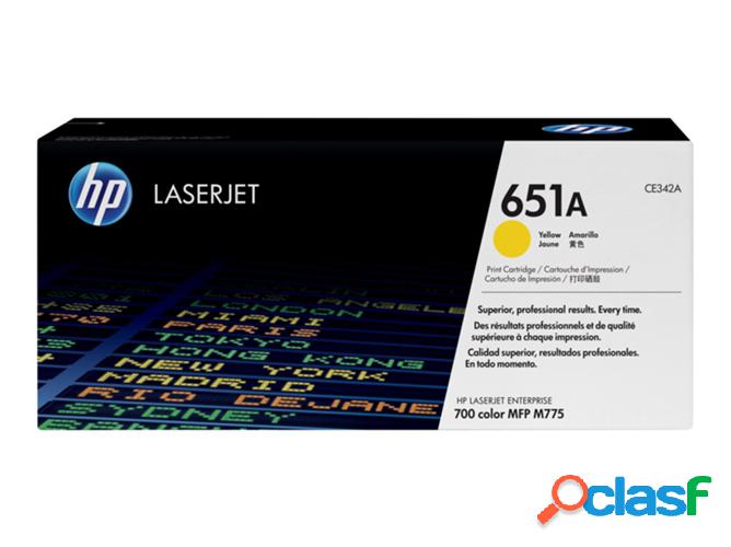 Cartucho de tóner original LaserJet HP 651A amarillo para