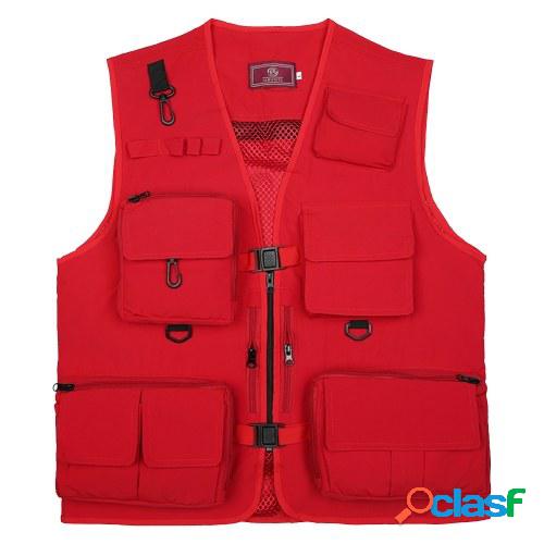 Chaleco de fotografía de pesca Chaquetas de malla con
