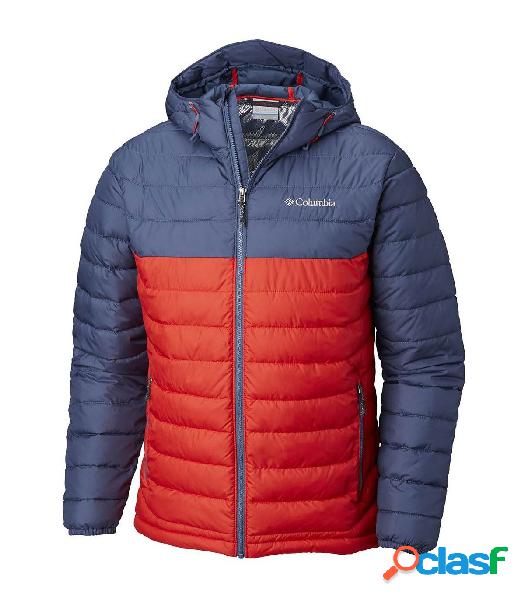 Chaqueta Columbia Powder Lite Hooded Hombre Rojo S Rojo/Azul