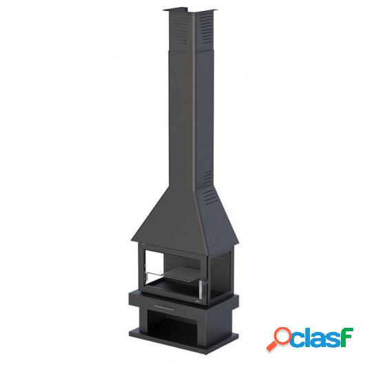 Chimenea Metalica Frontal Modelo Huesca