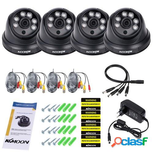 Cámara 4 * 720P AHD Dome IR CCTV + 4 * 60 pies Cable de