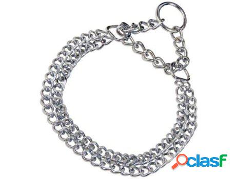 Collar para Perros HS SPRENGER Duplo Acero Cromado Plateado
