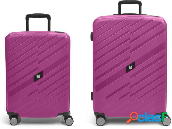 Conjunto 2 Maletas de Viaje GABOL Sendai (92 L - Rosa)