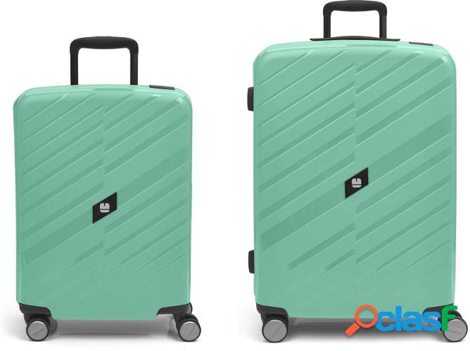 Conjunto 2 Maletas de Viaje GABOL Sendai (92 L - Verde)