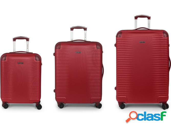 Conjunto 3 Maletas de Viaje GABOL Balance (172 L - Rojo)