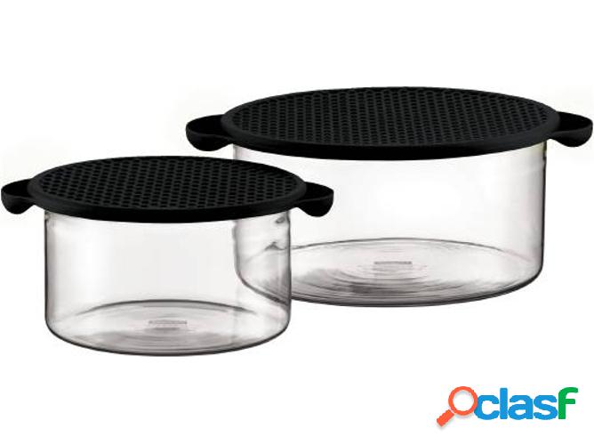 Conjunto de 2 Bote con Tapa BODUM Tapa (Negro)