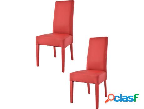 Conjunto de 2 Sillas T M C S Luisa (Rojo - 99x46x55 cm -