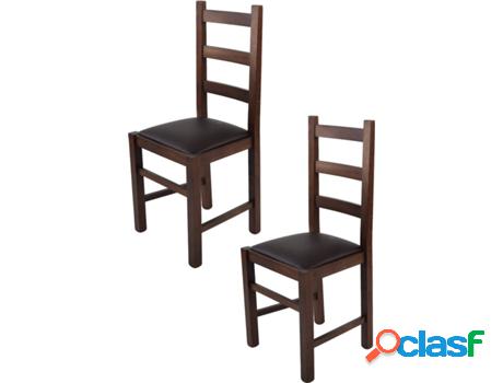 Conjunto de 2 Sillas T M C S Rustica (Marrón Moka -
