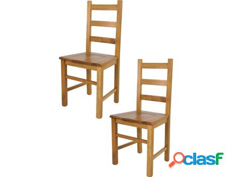 Conjunto de 2 Sillas T M C S Rustica (Marrón Roble -