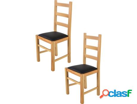 Conjunto de 2 Sillas T M C S Rustica (Negro - 97x43x40 cm -