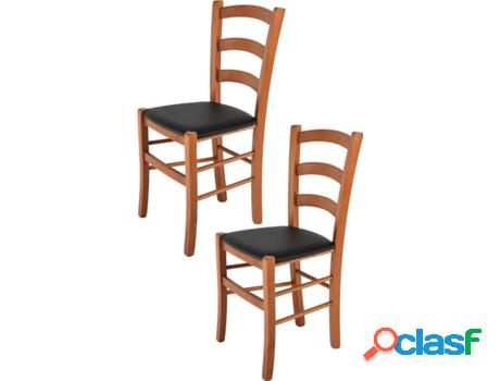 Conjunto de 2 Sillas T M C S Venice 322CI-PN901 (Marrón -