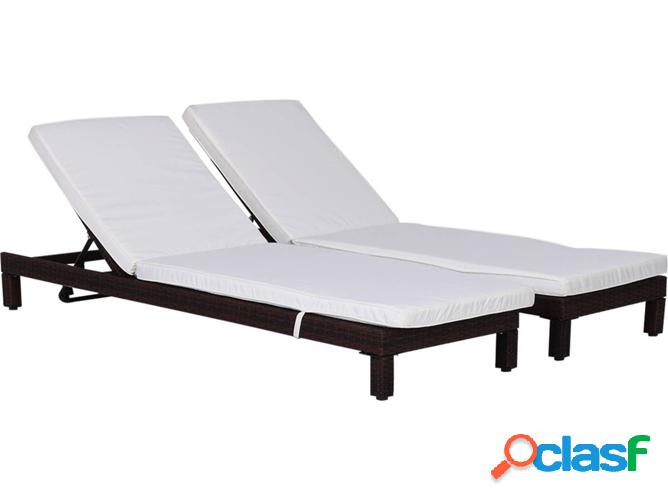 Conjunto de 2 Tumbonas OUTSUNNY 862-019BN