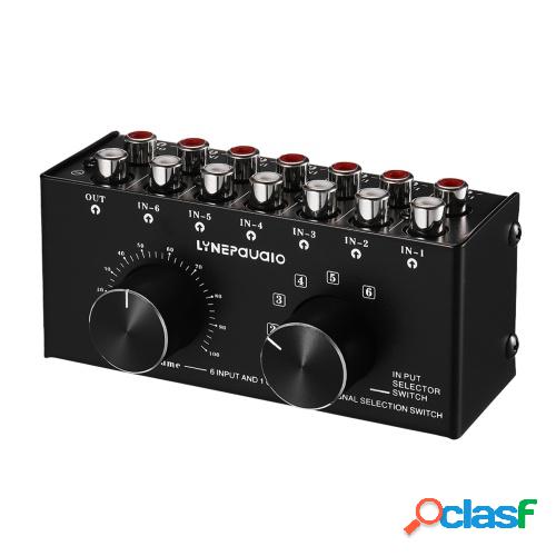 Conmutador de audio de 6 entradas 1 salida Caja selectora de