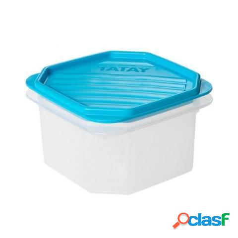 Contenedor Hermético cuadrado Tatay 0,6L con tapa