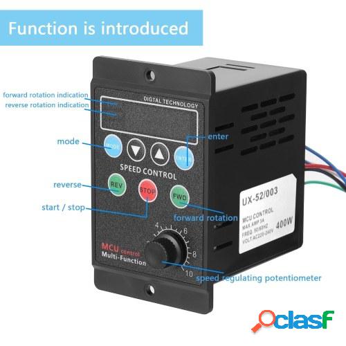 Controlador de velocidad de motor multifuncional 400W AC220V