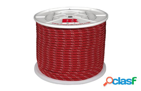 Cuerda poliester trenzada roja 8MM-200 MT Rombull