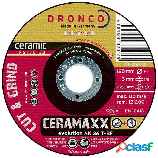 DRONCO AK36T-125 - Disco de corte y desbaste Ceramaxx de 125