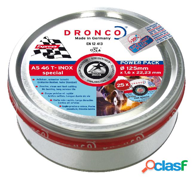 DRONCO AS46TINOX-125PACKPLUS25 - Lata sellada de 25 discos