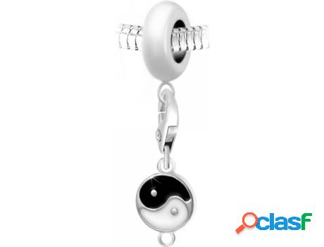 Dije SC_CRYSTAL (Acero - Negro - 34 mm x 10 mm)