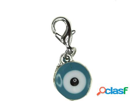 Dije SC_CRYSTAL (bañado a rodio - Azul - 10 mm x 10 mm)