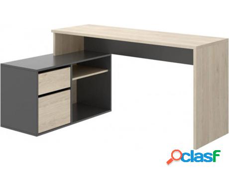 Escritorio DKIT Rox Gris (75x139x92 cm - Melamina)