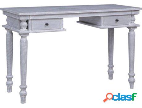 Escritorio VIDAXL Caoba Maciza Gris (115 x 50 x 78 cm -