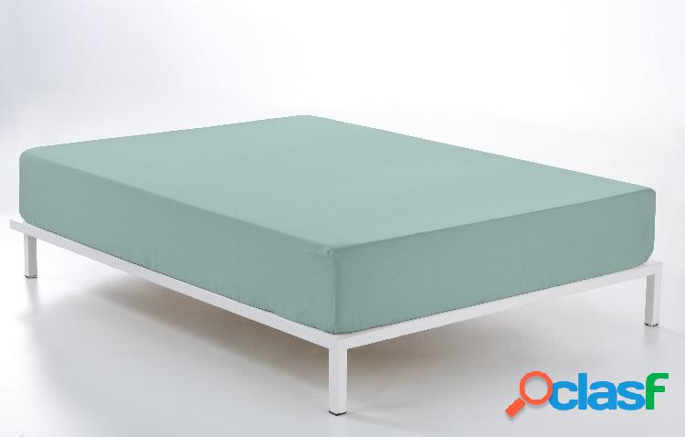 Estelia Sábana bajera ajustable color aqua. 100% Algodón -