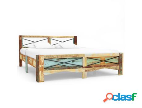 Estructura de Cama VIDAXL madera recuperada maciza